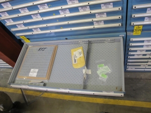 LISTA HEAVY DUTY 9-DRAWER PARTS CABINET W/ CONTENTS (W-50) LOADING & HANDLING FEE $25-